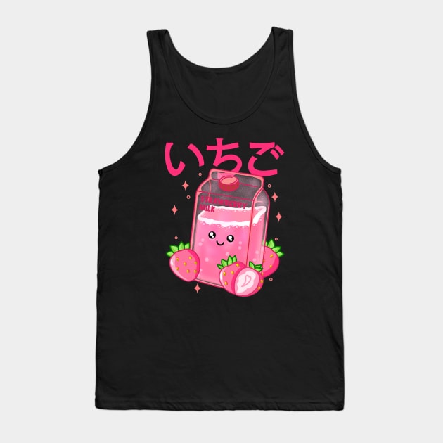 Kawaii Fruity Strawberry Milk Tank Top by Kimprut